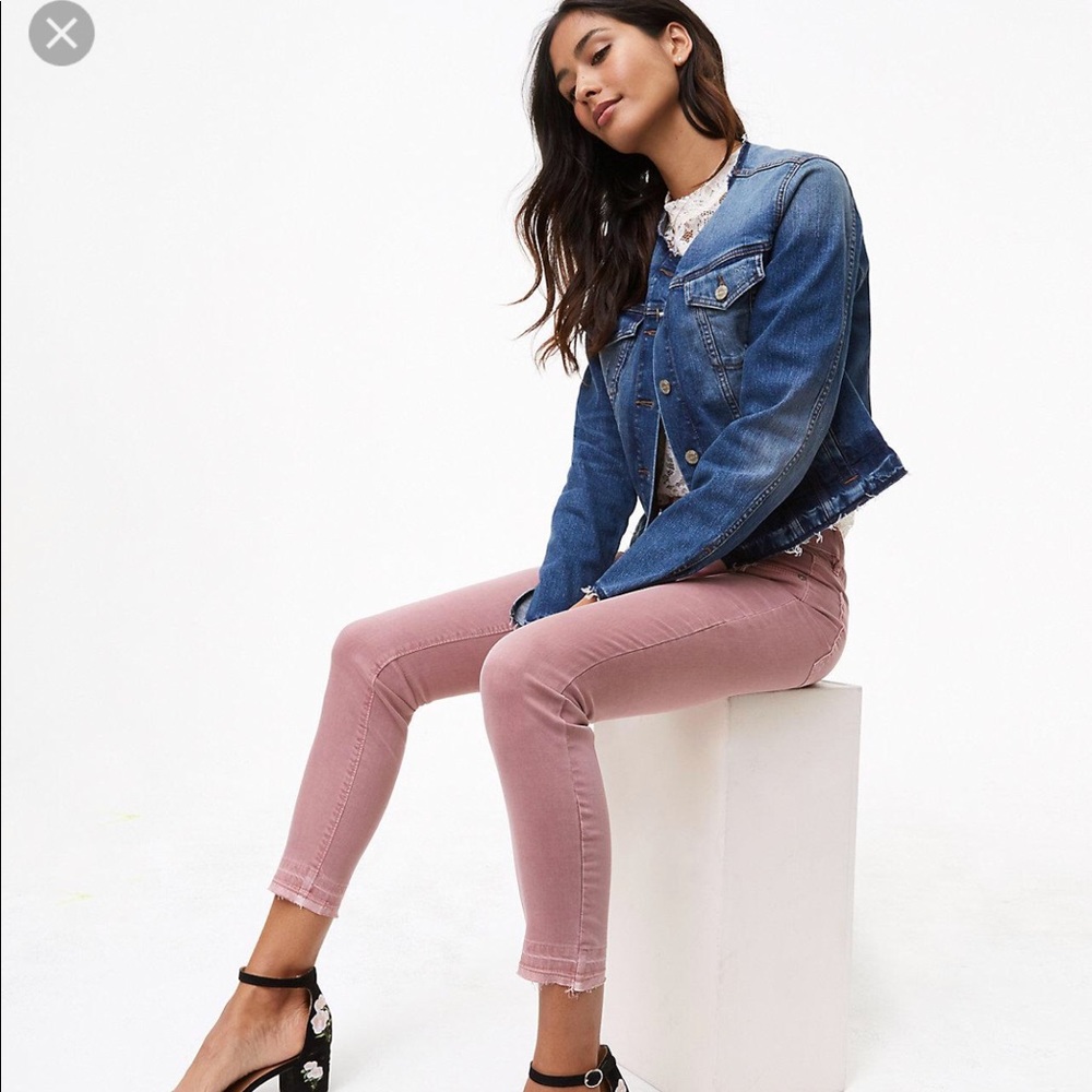 Loft Modern Skinny Unpicked Jeans